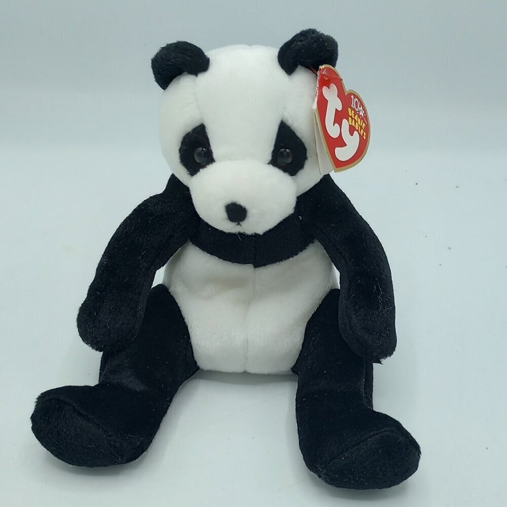 Vintage TY Beanie Baby Mandy Panda Bear - Retired 2004 - Plush Toy
